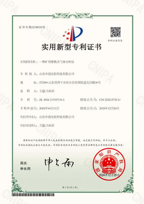 一种矿用便携式气体分析仪